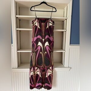 Banana Republic Purple and Black Maxi Dress